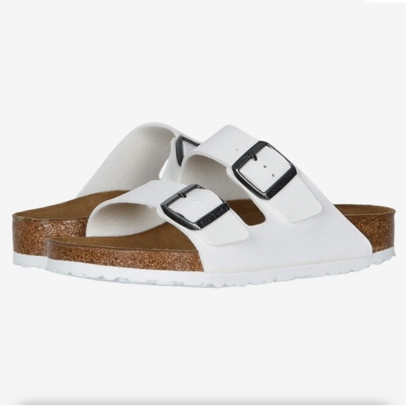 White Birkenstock Arizonas - Picture 1 of 7